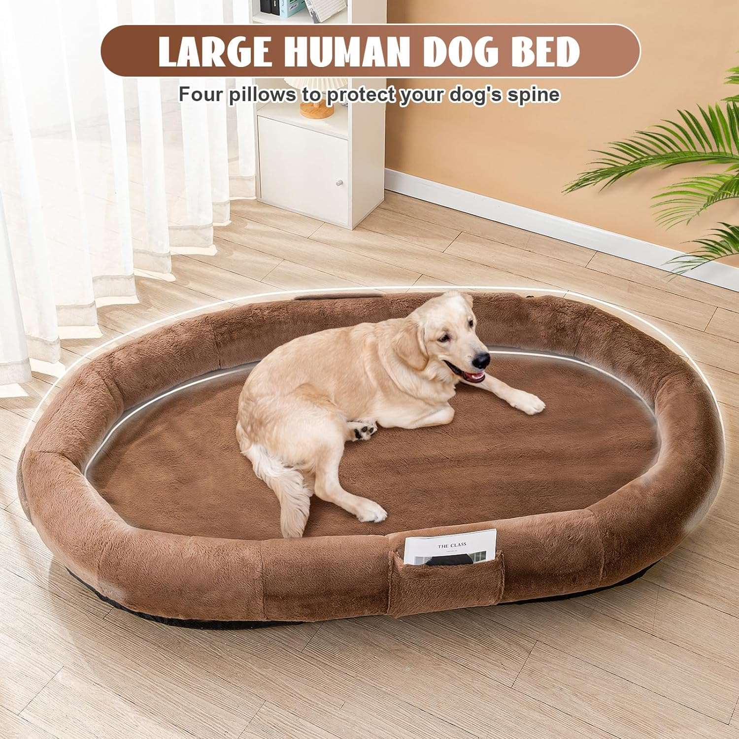 Cama premium para perros humanos de 7 pies