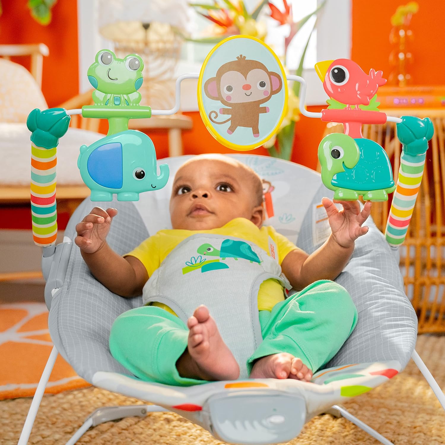 Bright Starts Playful Paradise Comfy Baby Bouncer