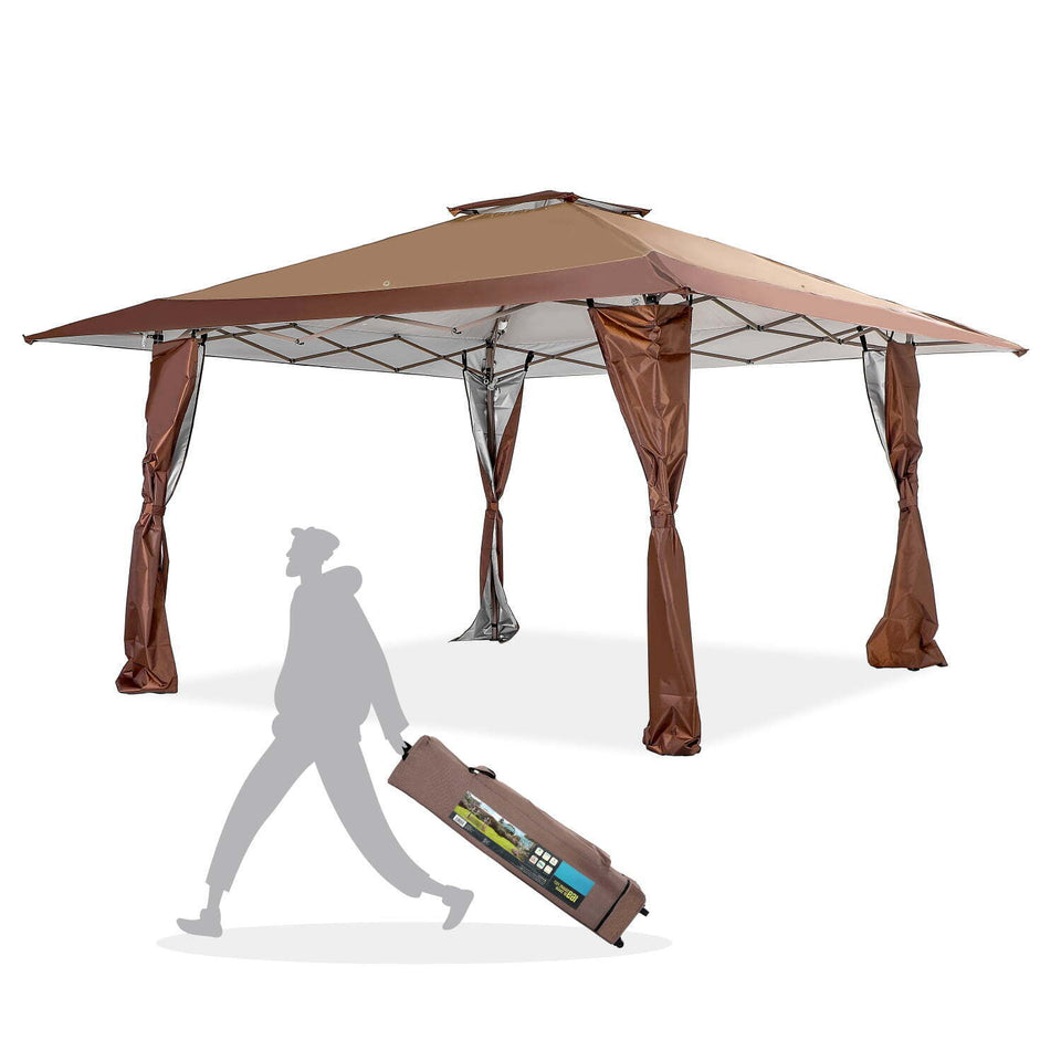 Luxury 13x13ft Canopy Gazebo Awning Outdoor Tent
