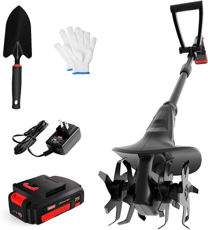 MZK Cordless Tiller Cultivator with 24 Steel