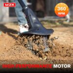 MZK Cordless Tiller Cultivator with 24 Steel