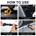 3 Ton Automotive Electric Scissor Car Jack Lift Tool Kit Tire Change Repair