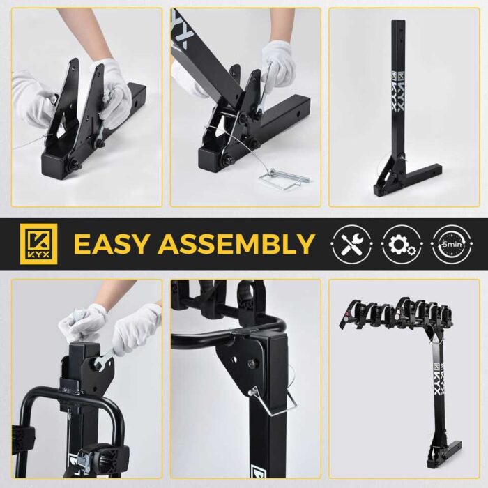 4 Bike Rack Hitch Mount Foldable