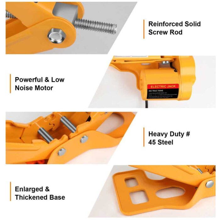 3 Ton Automotive Electric Scissor Car Jack Lift Tool Kit Tire Change Repair